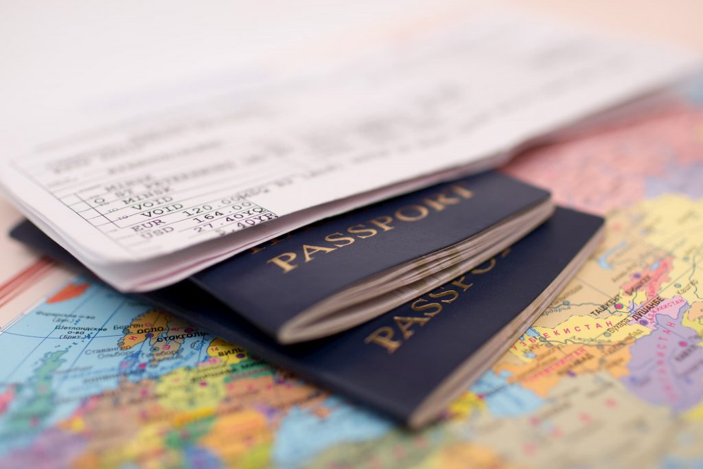 map and passports
